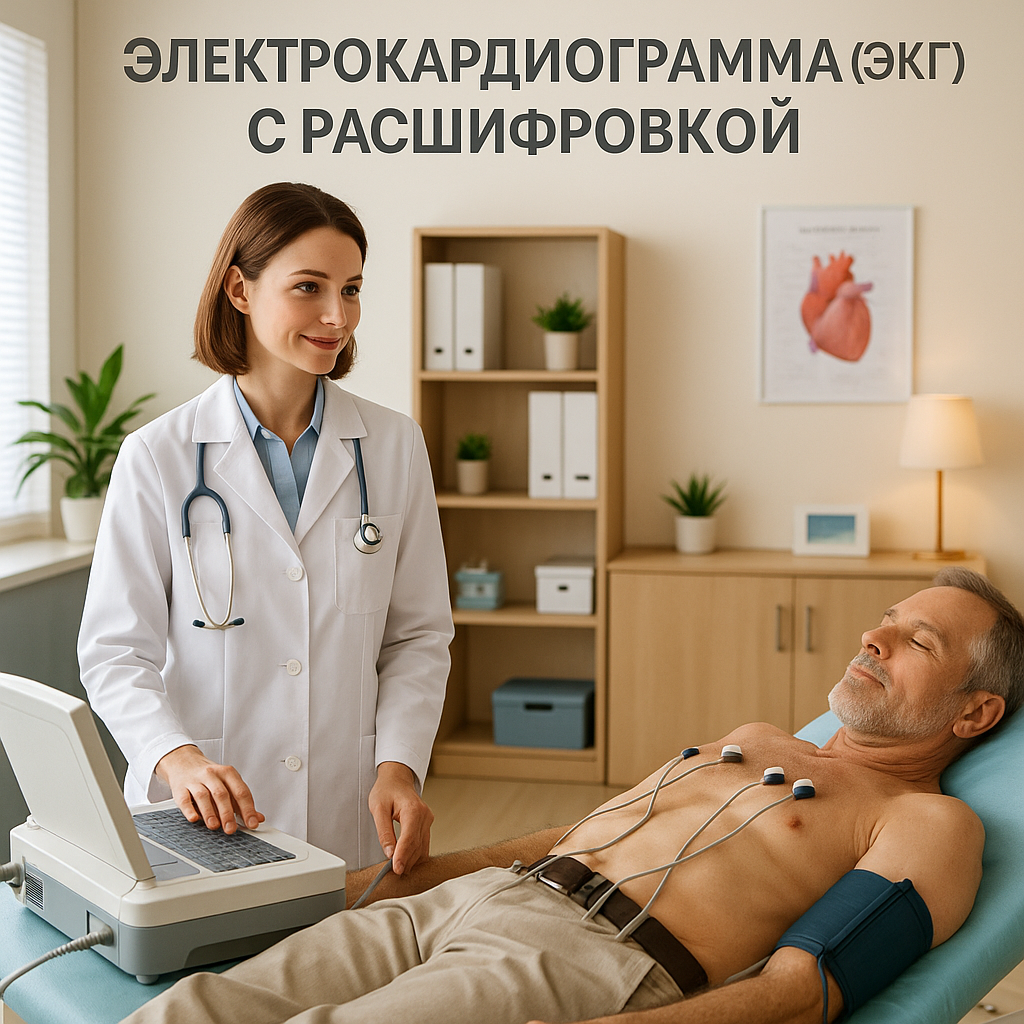 Электрокардиограмма (ЭКГ) с расшифровкой